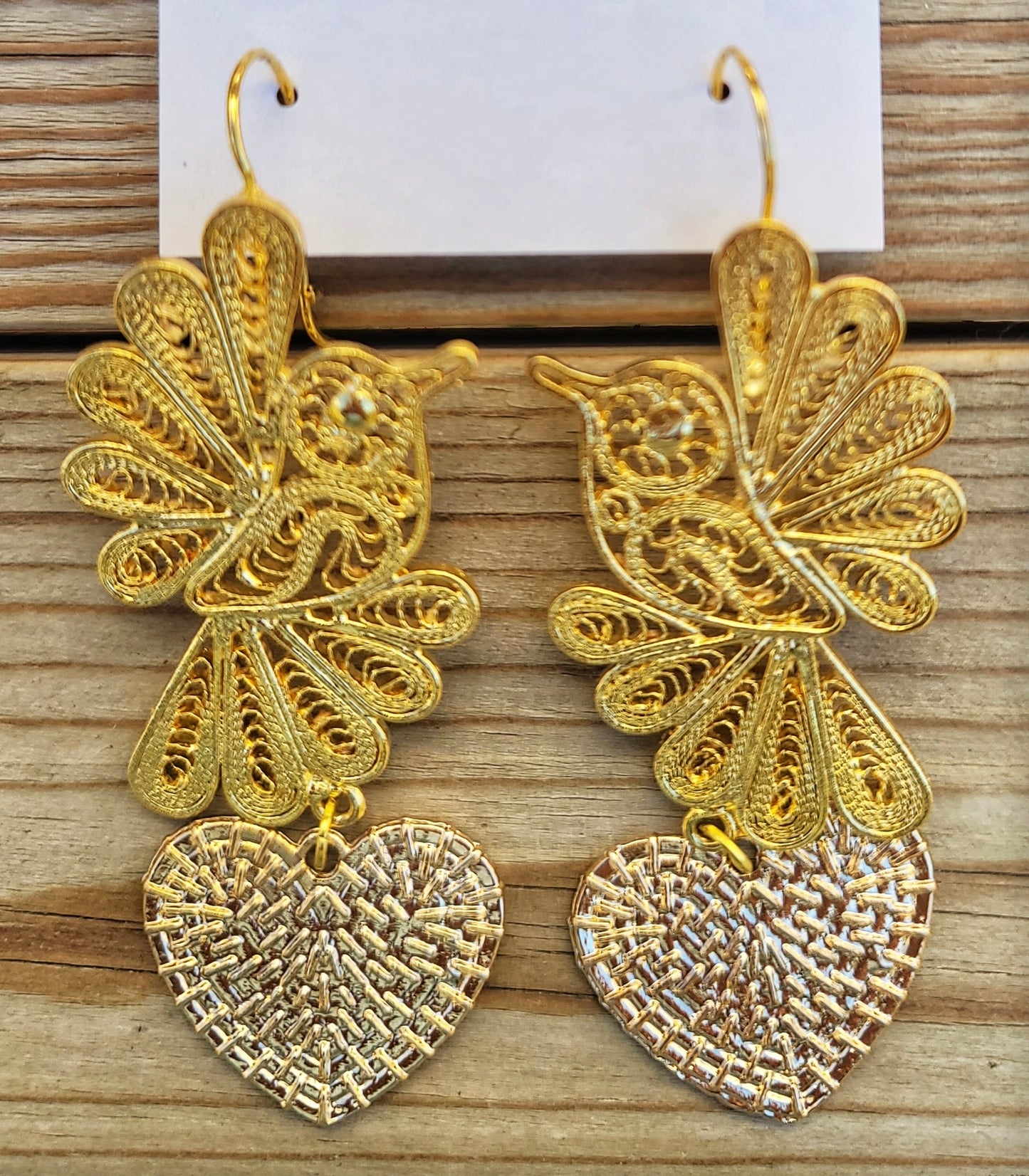 Earings Filigrana Colibri Heart