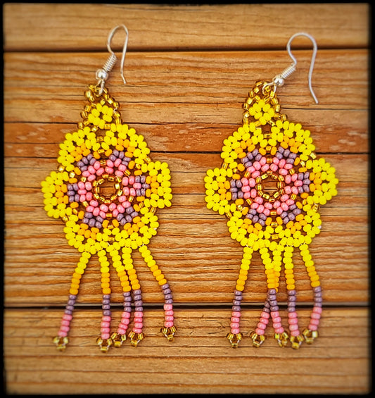 Earings Flor Fleco Chaquira