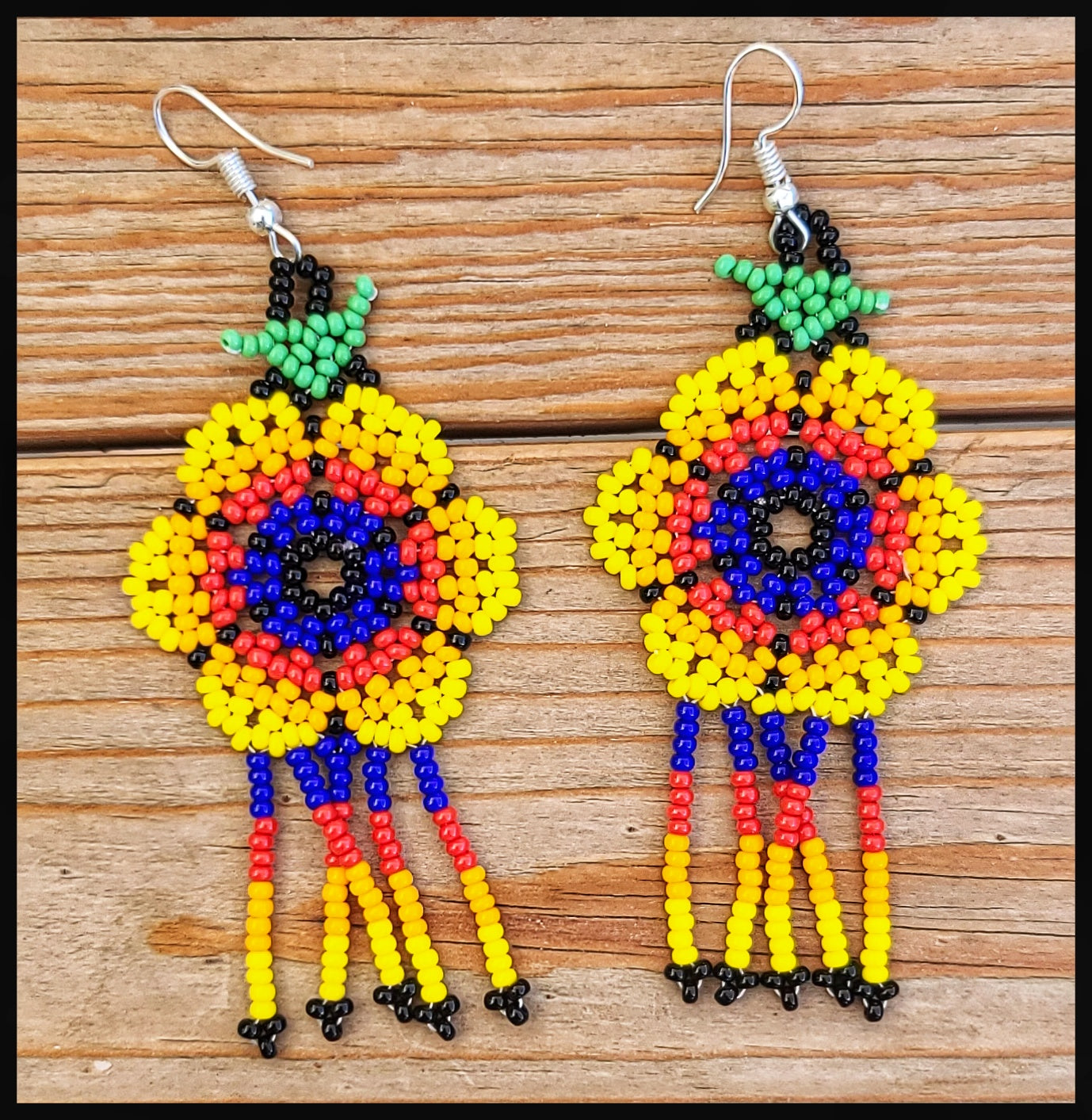 Earings Flor Fleco Chaquira